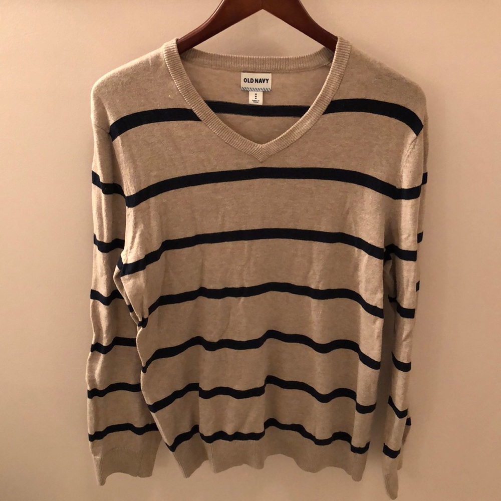 Old navy striped v neck sweater